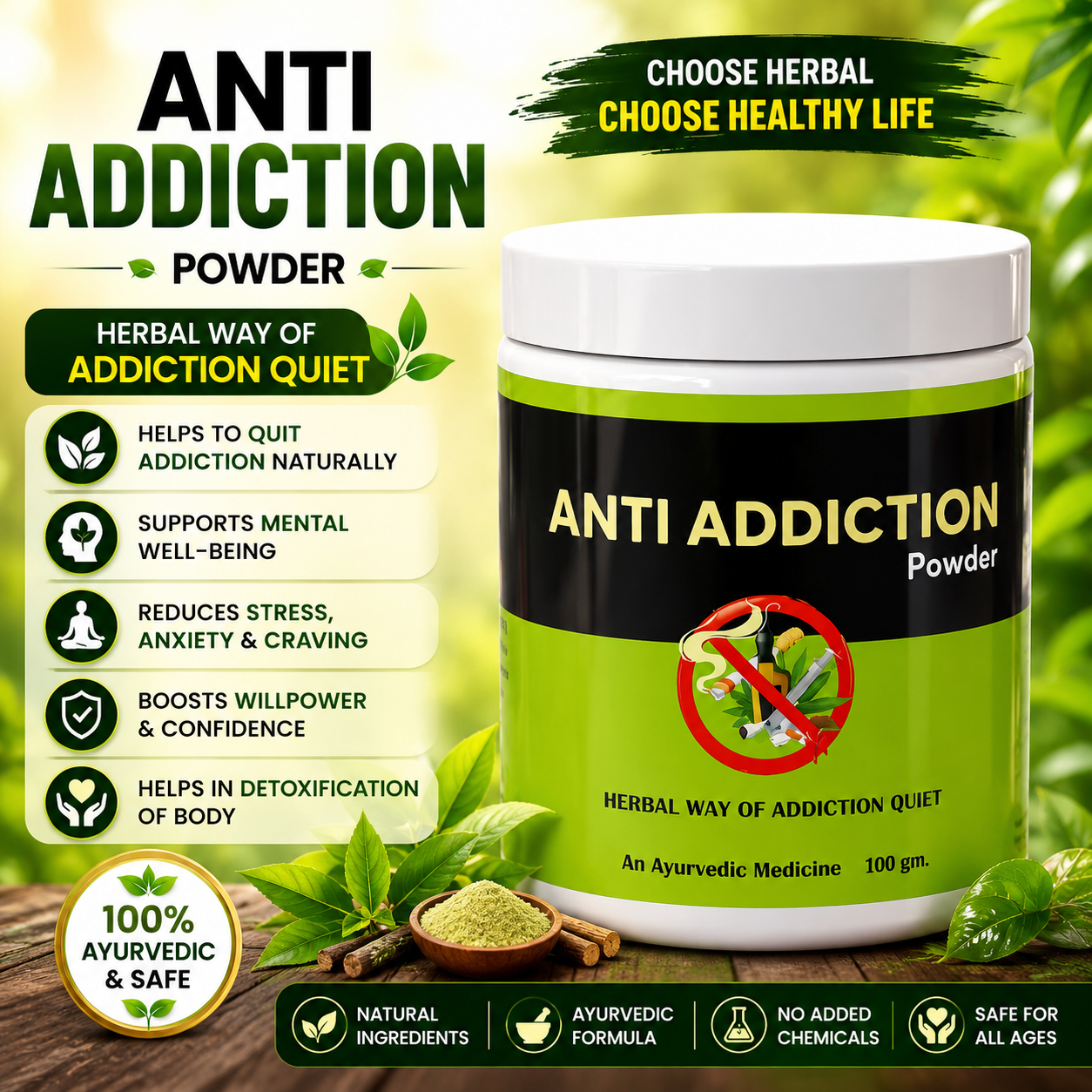Anti Addic Powder - Caduceus wellness product